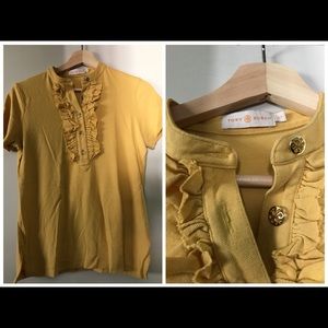 Tory Burch mustard yellow top size small